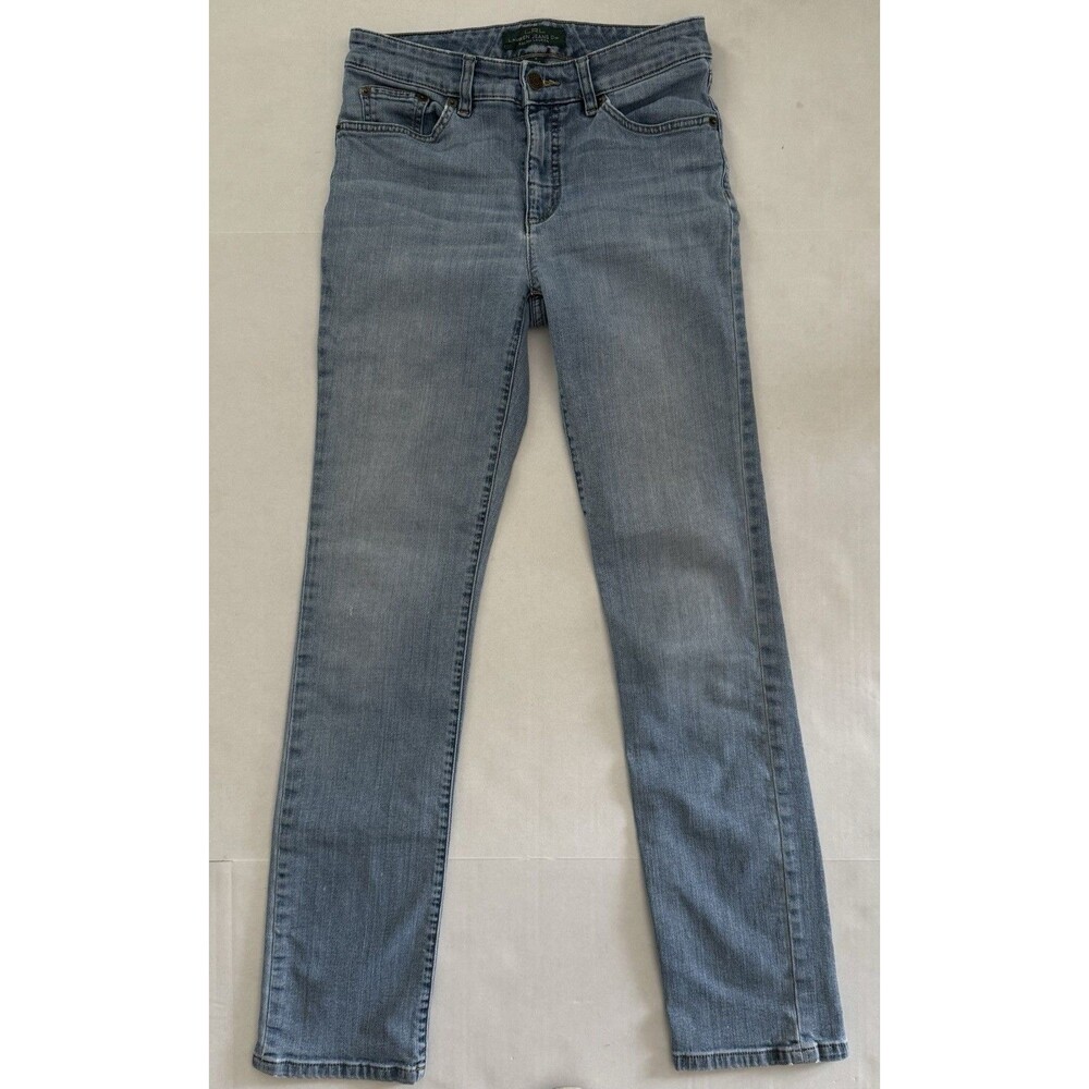 Lauren Jeans Co. Lauren Ralph Heritage Jeans Straight Leg Mid Rise Stretch Sz 4